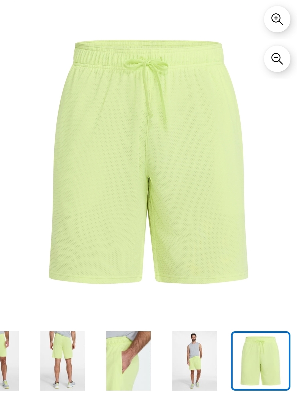 George Neon Lime Mesh Athletic Shorts